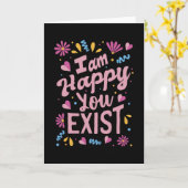 Carte Je suis heureux que tu existes (Fleur jaune)