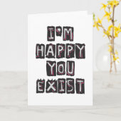 Carte Je suis heureux que vous existiez (Fleur jaune)