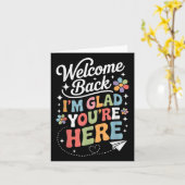 Carte Je Suis Heureux Que Vous Soyez De Retour À L'École (Fleur jaune)