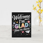 Carte Je Suis Heureux Que Vous Soyez De Retour À L'École (Fleur jaune)