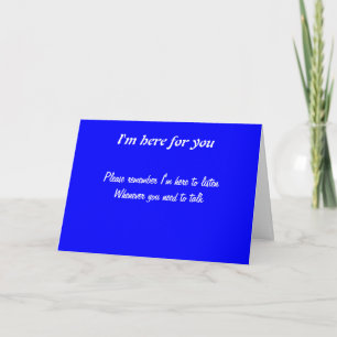 Carte Je suis ici pour écouter