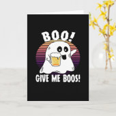 Carte Je suis ici pour les huées - Drôle d'Halloween (Fleur jaune)