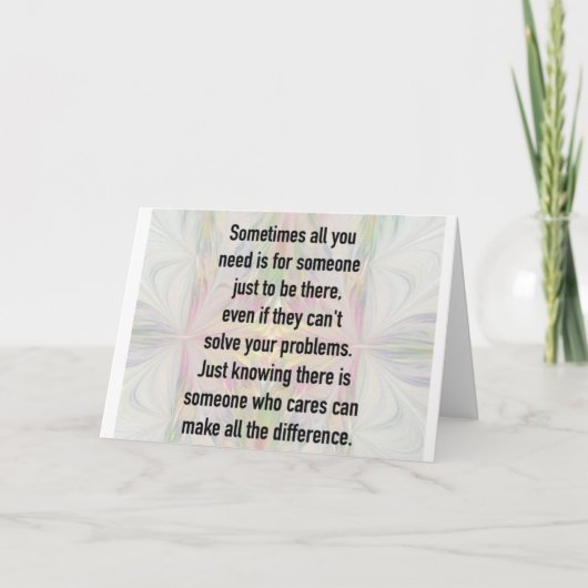 CARTE JE SUIS "ICI POUR VOUS" / VOIR "VOUS" BIENTÔT (Devant)