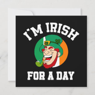Carte Je suis Irlandais pour une journée Saint Patrick c
