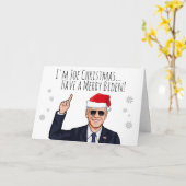 Carte Je suis Joe Christmas Have a Merry Biden (Fleur jaune)