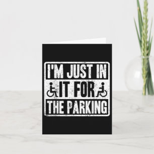 Carte Je Suis Juste À L'Intérieur Pour Le Parking Funny 