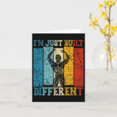 Carte Je suis juste construit différemment - Fitness Bod (Fleur jaune)