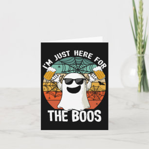 Carte Je suis juste ici pour la bière Boos drôle Hallowe