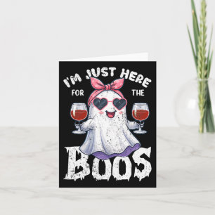 Carte Je suis juste ici pour la Boos mignonne Ghost Hall