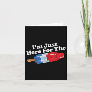 Carte Je Suis Juste Ici Pour La Popsicle Funny Bomb Retr