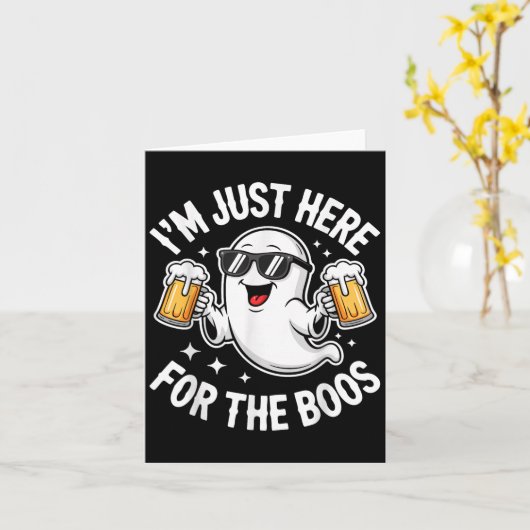Carte Je suis juste ici pour le tee-shirt Boos Hommes Fe (Fleur jaune)