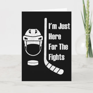 Carte Je suis juste ici pour les combats Funny Hockey (3