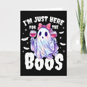 Carte Je suis juste ici pour les huées Funny Halloween F