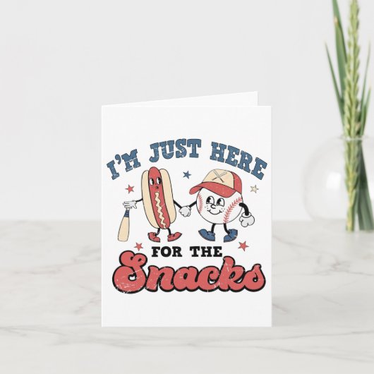 Carte Je suis juste ici pour les snacks Bysebyll Lovers  (Devant)