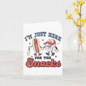 Carte Je suis juste ici pour les snacks Bysebyll Lovers  (Fleur jaune)