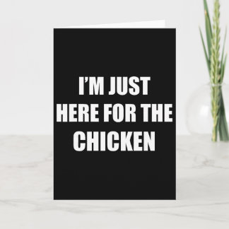 Carte Je suis juste là pour la soirée Halloween de poule