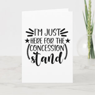 Carte Je suis juste là pour le stand de la concession