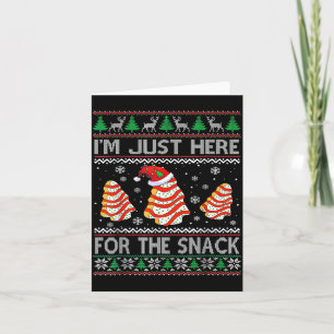 Carte Je suis juste là pour les gâteaux de Noël Debbie