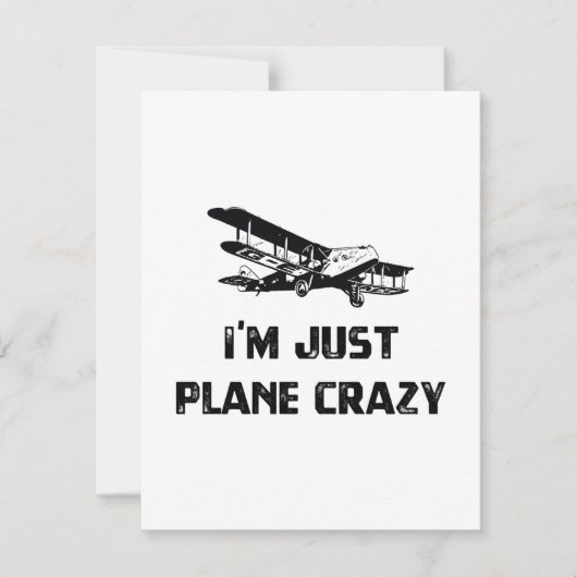 Carte Je suis juste Plane Crazy (Devant)
