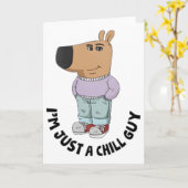 Carte Je suis juste un mec cool  (Fleur jaune)