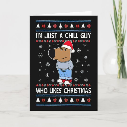 Carte Je suis juste un mec cool qui aime les pulls moche (Devant)