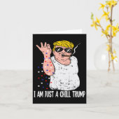 Carte Je suis juste un mec cool Trump drôle mème pour Tr (Fleur jaune)