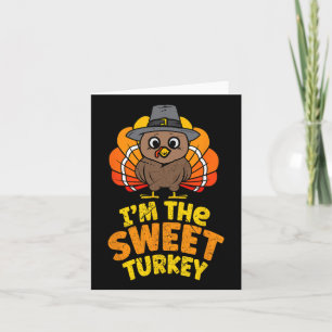 Carte Je suis la douce Turquie Thanksgiving Famille d'au