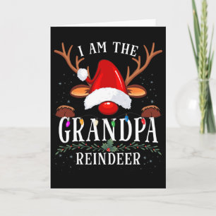 Carte Je suis la famille de Noël du grand-père renne