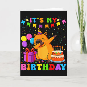 Carte Je Suis La Fille De L'anniversaire Mignonne Capyba