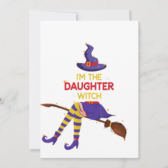 Carte Je suis la fille sorcière jupe Halloween correspon (Devant)