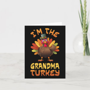 Carte Je suis la grand-mère Turquie drôle Thanksgiving f