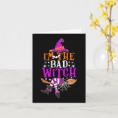 Carte Je suis La Mauvaise Sorcière Drôle Costume Hallowe (Fleur jaune)