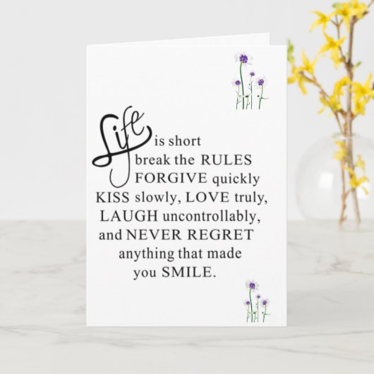 CARTE JE SUIS "LÀ POUR VOUS" DANS VOTRE TEMPS DE DIFFICU (Fleur jaune)