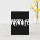 Carte Je Suis La Préférée De Ma Belle-Mère Elle Me L'A D (Fleur jaune)
