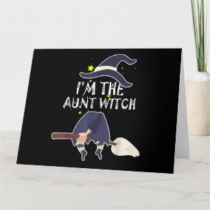 Carte Je suis la tante sorcière Halloween Costumes Cadea