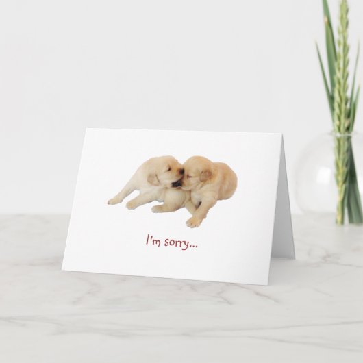 Carte "Je suis" l'amour de chiot désolé 1 (Devant)