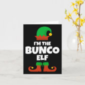 Carte Je suis le Bunco Elf Famille Pyjama Noël Funny Bu (Fleur jaune)