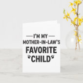 Carte Je suis le cadeau préféré de ma belle-mère pour la (Fleur jaune)