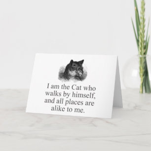 Carte Je Suis Le Chat Qui Marche Seul