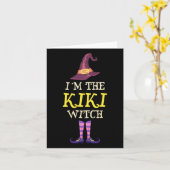 Carte Je suis le costume de sorcière Kiki Halloween drôl (Fleur jaune)