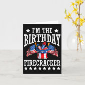 Carte Je suis le fêtard 4 juillet Independe (Fleur jaune)