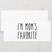 Carte Je suis le Fils ou la Fille Préférée de maman (Devant / Derrière)