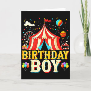 Carte Je suis le garçon d'anniversaire Thème de fête de