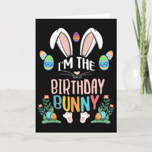 Carte Je suis le lapin d'anniversaire de la famille asso