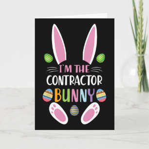 Carte Je suis le lapin de l'entrepreneur drôle de jour d