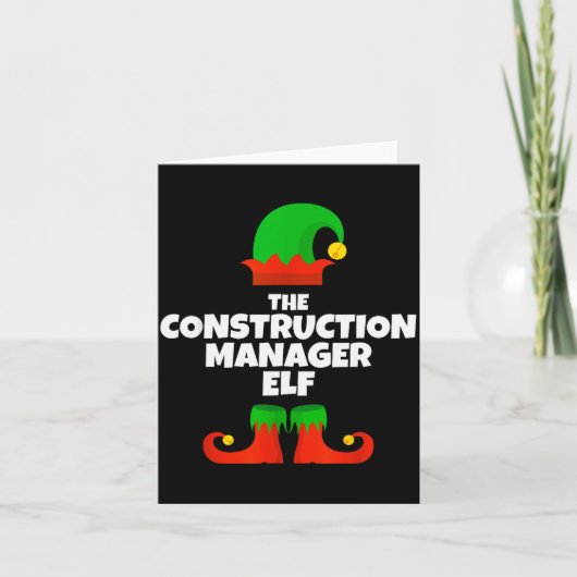 Carte Je suis le manager de construction Elf Famille Pyj (Devant)