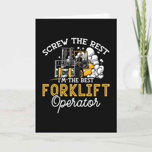 Carte Je suis le meilleur conducteur de chariot élévateu (Devant)