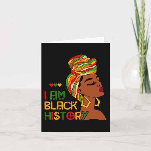 Carte Je suis le mois de l'histoire des Noirs Afro-Améri (Devant)