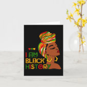 Carte Je suis le mois de l'histoire des Noirs Afro-Améri (Fleur jaune)