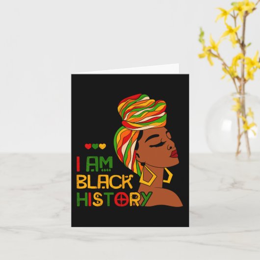 Carte Je suis le mois de l'histoire des Noirs Afro-Améri (Fleur jaune)